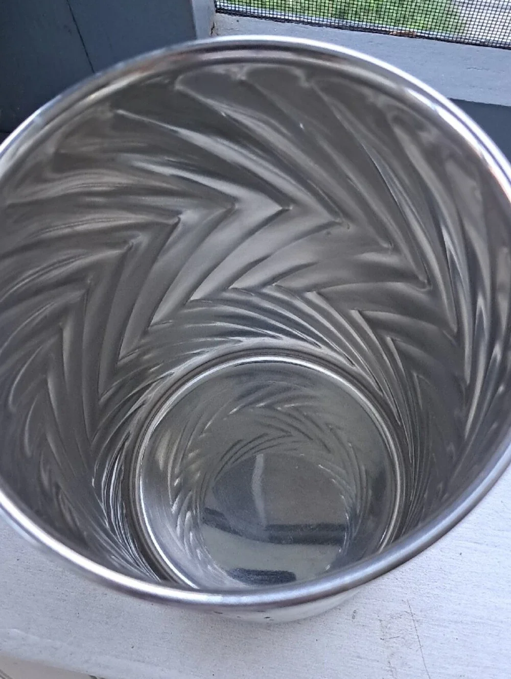 Stainless Steel Chevron Metal Container